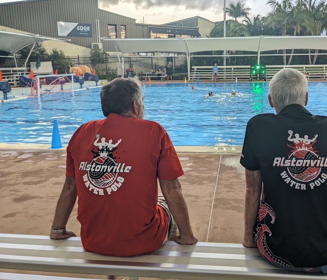 Club members watching Friday night water polo at Alstonville pool